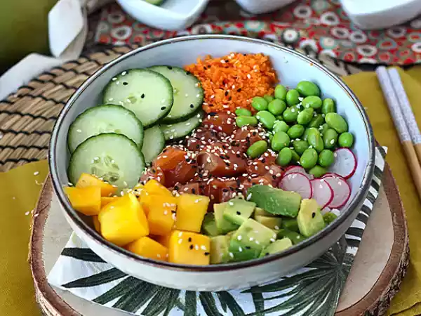 Recette Poké bowl au saumon