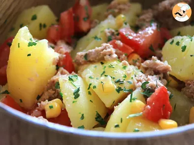 Recette Salade de pommes de terre, thon et tomates