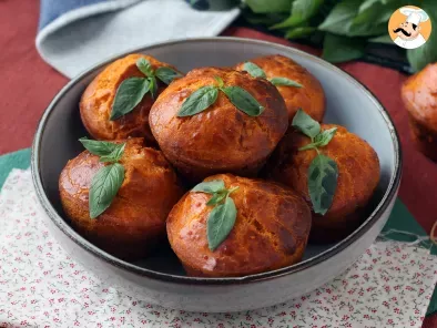 Recette Muffins à la tomate au coeur fondant de mozzarella