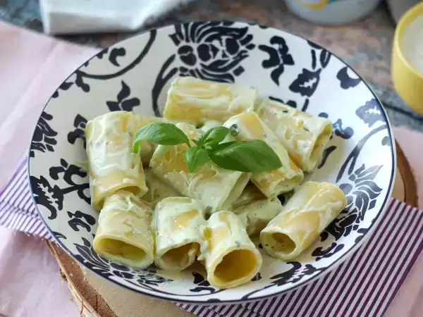 Recette Pâtes à la crème de ricotta et au basilic