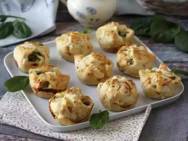 Recette Mini feuilletés aux épinards et chèvre