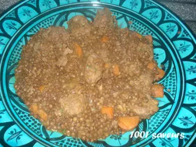 Recette Lentilles et boulettes de viande maghreb style