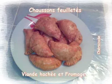Recette Chaussons feuilletés (viande hachée et fromage)
