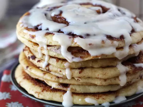 Recette Pancakes façon cinnamon roll, pour les amoureux de cannelle