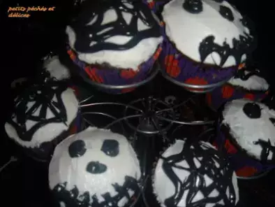 Recette Cupcakes jack skellington et toiles d'araignées