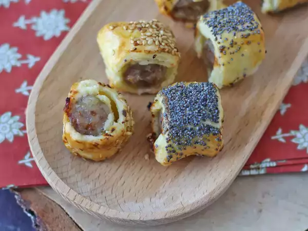 Recette Roulés saucisse et fromage au air fryer