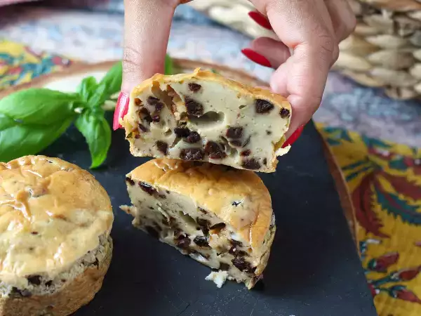 Recette Flans salés aux olives et fromage frais au air fryer