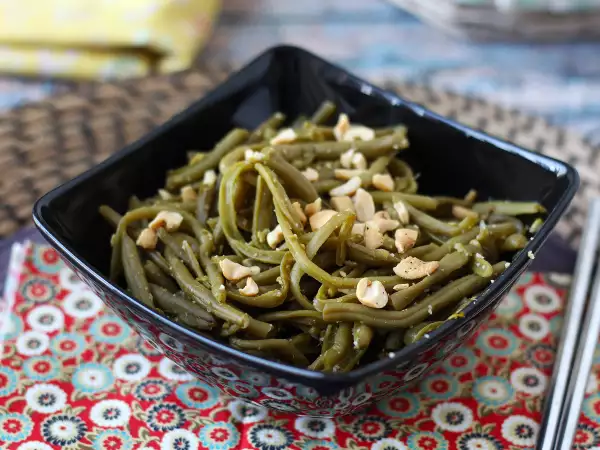 Recette Haricots verts à la sauce thaï cuits au air fryer