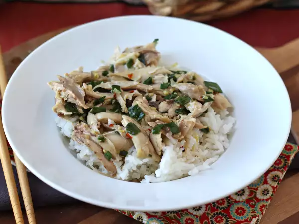 Recette Poulet chinois vapeur au gingembre, ultra tendre et parfumé