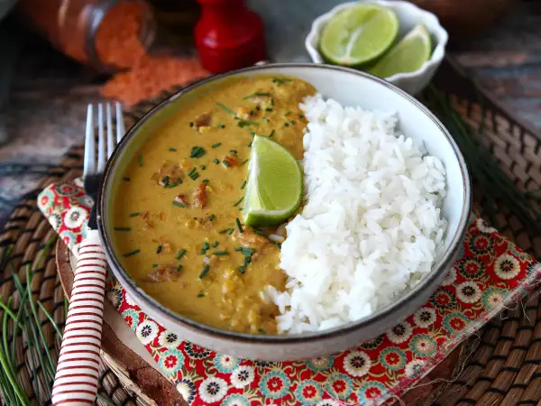 Recette Curry de lentilles corail au lait de coco : recette facile et crémeuse