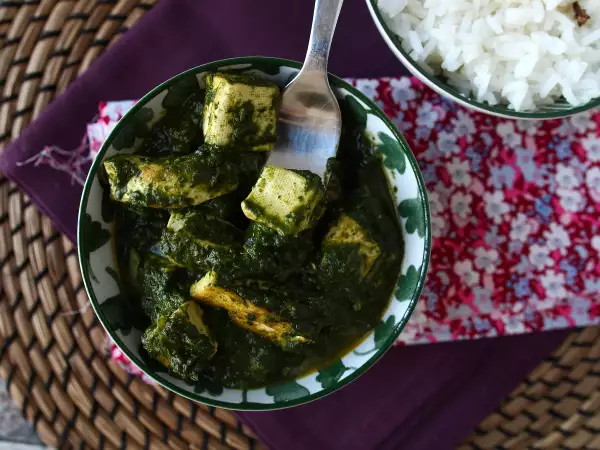 Recette Palak tofu : curry indien aux épinards et tofu