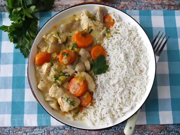 Recette Blanquette de poulet au Cookeo
