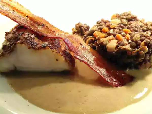 Recette Une lotte, des cepes, vive l'automne......