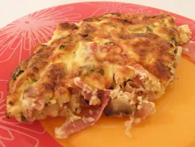Recette Clafoutis jambon/champignons/mozzarella