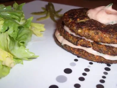 Recette Hamburger de galettes au steak haché et ses légumes