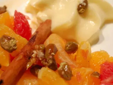 Recette Salade d'agrumes et sabayon rhum-orange façon siphon