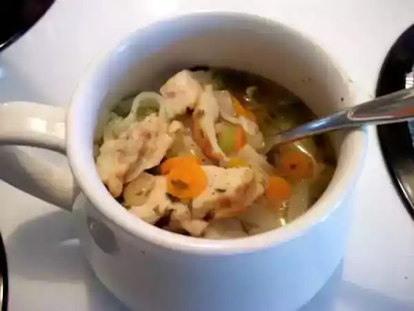 Recette Soupe poulet et nouilles sans gluten