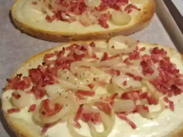 Recette Bruschetta façon flammenkueche