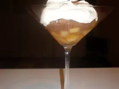 Recette Cocktail de marrons, poires au caramel et chantilly au cognac