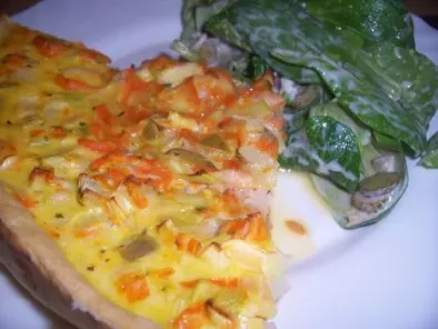 Recette Tarte légumes - trois fromages au surimi