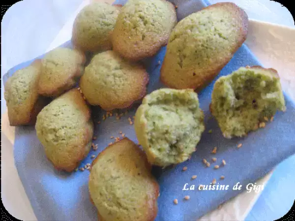 Recette Madeleines au thé vert matcha et au sésame