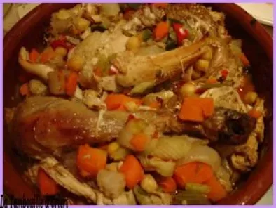 Recette Tajine poulet et légumes pour couscous