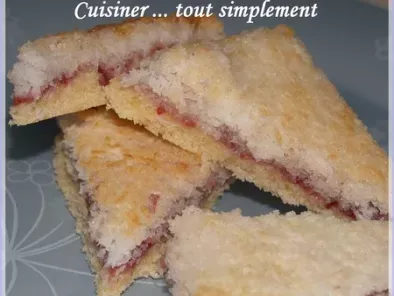 Recette Triangles gourmands coco - framboises
