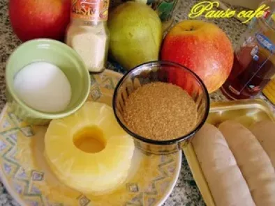 Recette Boudins blancs, pommes caramélisées et chutney aux trois fruits