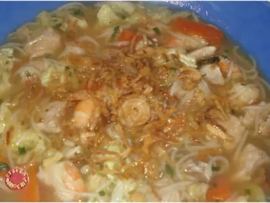 Recette Soupe asiatique crevettes poulet