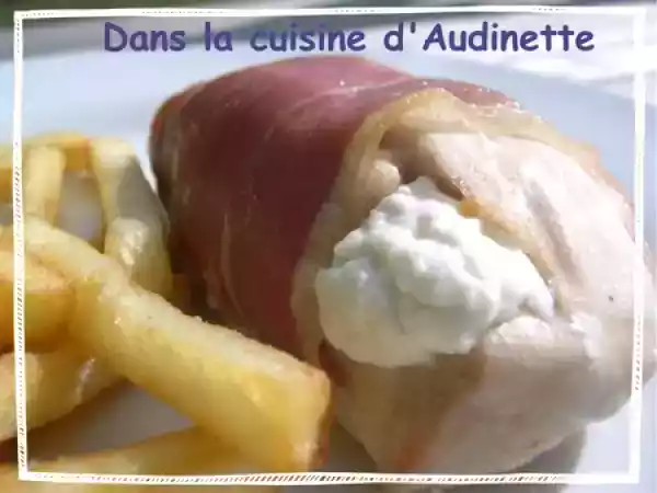Recette Poulet au chèvre en robe de jambon : recette de rémy, le roi de la ratatouille !
