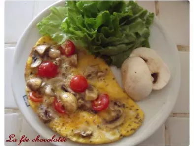 Recette Omelette aux tomates cerises et champignons
