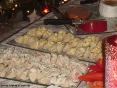 Recette Mini- pitas aux oeufs et à la salade de goberge et crabe