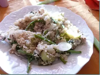 Recette Wok de quinoa, poireaux, haricots et champignons