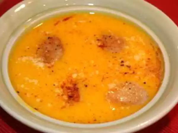 Recette Crème de potimarron et topinambours poêlés