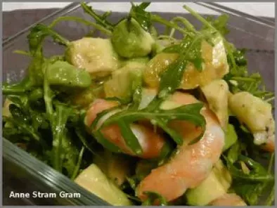 Recette Salade d'avocat aux crevettes et à l'orange