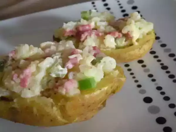 Recette Pommes de terre au four poivron - bacon