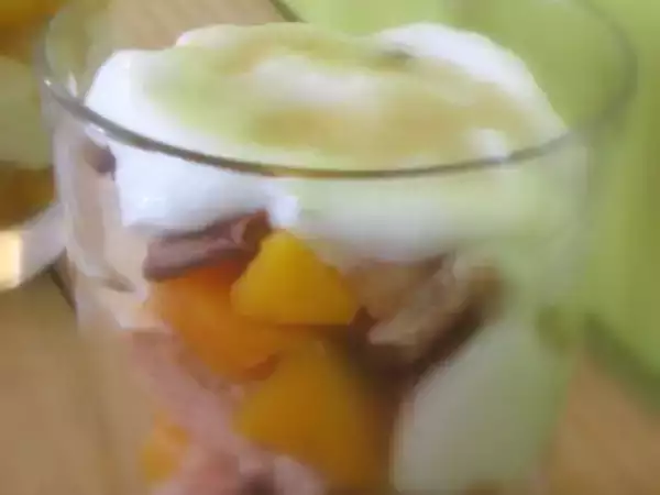 Recette Verrines mangue poire