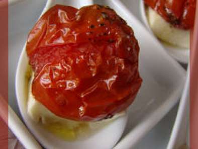 Recette Cuilleres tomates confites et mozzarella