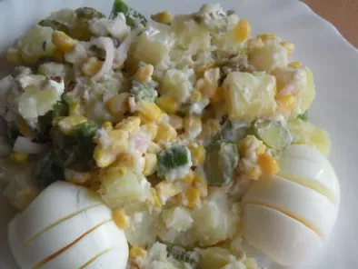 Recette Salade de pommes de terre aux oeufs durs