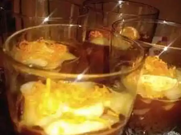 Recette Verrines de poires au chocolat et à l'orange