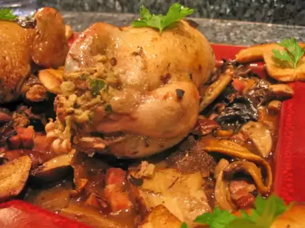 Recette Perdrix farcies aux cèpes selon paul bocuse
