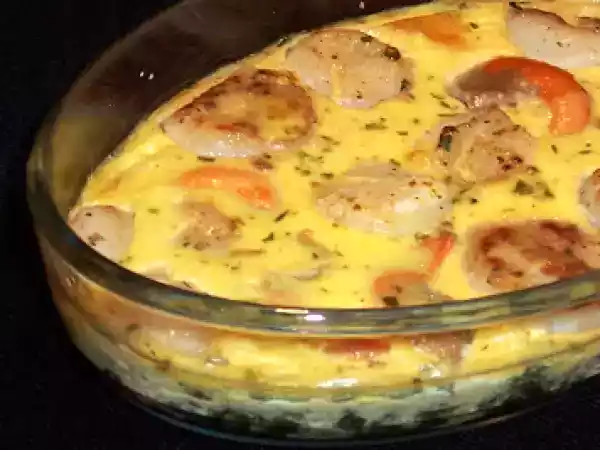 Recette Le sabayon de saint-jacques aux épinards de marjolaine