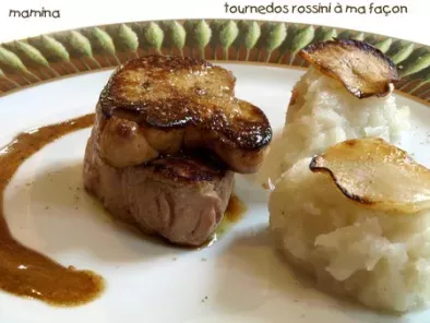 Recette Tournedos rossini, foie gras, truffe et topinambour, recette revisitée