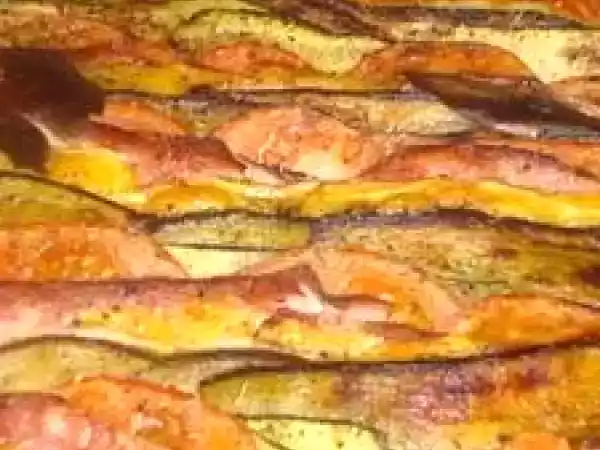 Recette Tian de légumes au jambon et au comté