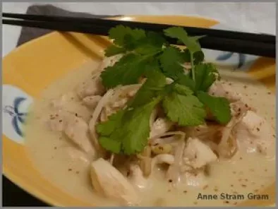 Recette Soupe de poulet au soja et au lait de coco