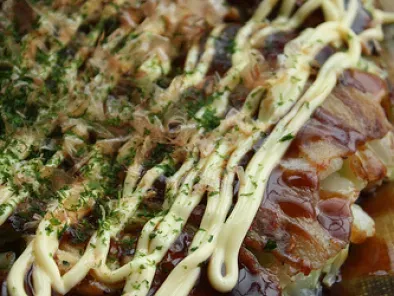 Recette Okonomiyaki au porc- galette aux choux japonais (façon osaka)