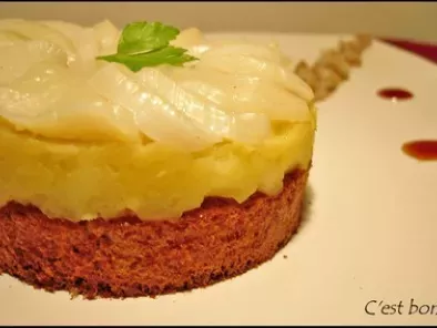 Recette Saint-jacques et pommes sur un gâteau de sarrasin, réduction de cidre...