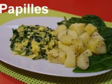 Recette Omelette aux jeunes pousses d'épinards