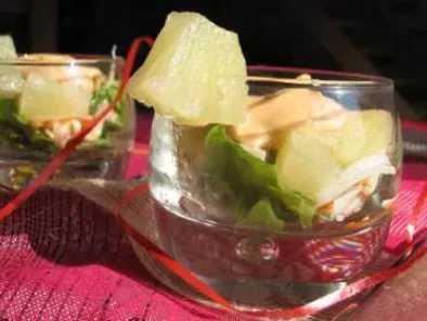 Recette Verrine au crabe et à l'ananas sauce cocktail