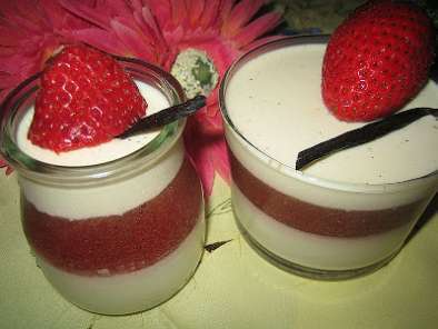 Recette Panna cotta aux fraises, vinaigre balsamique!!!